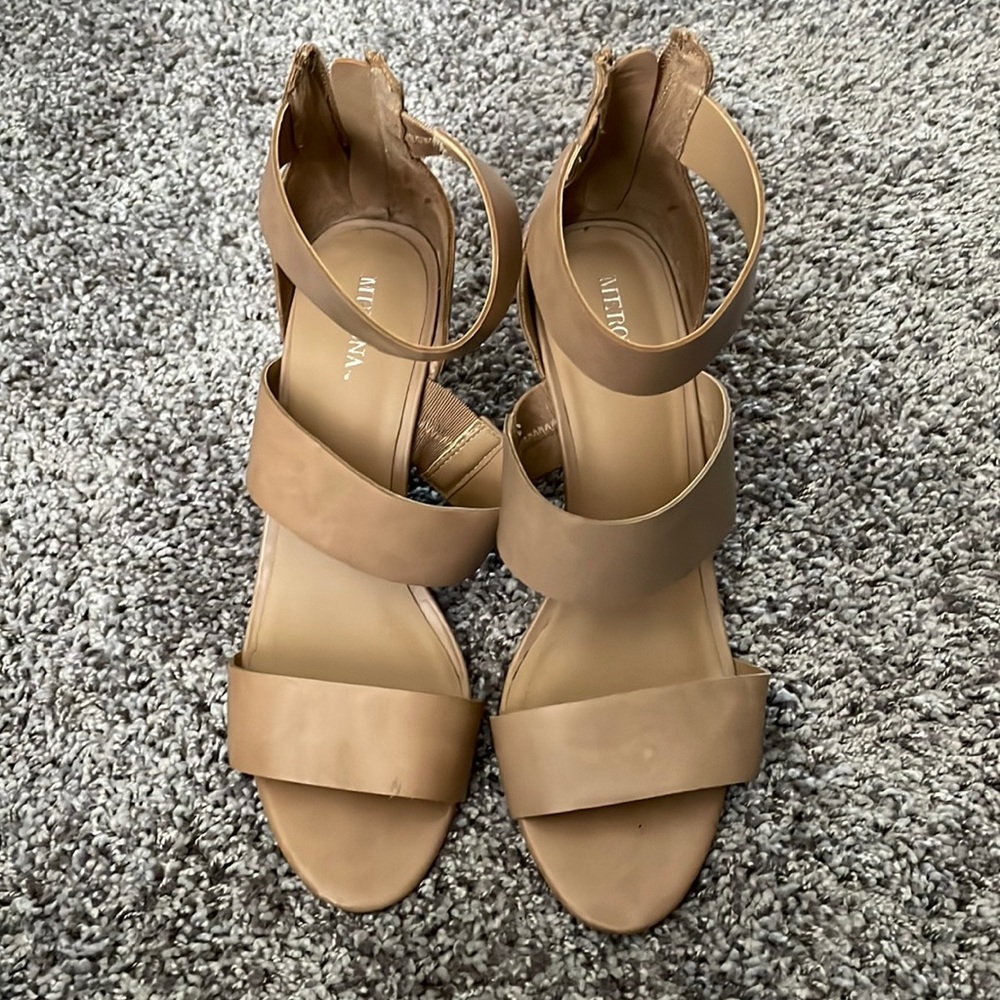 Target Merona Brand Nude Wedge Heels